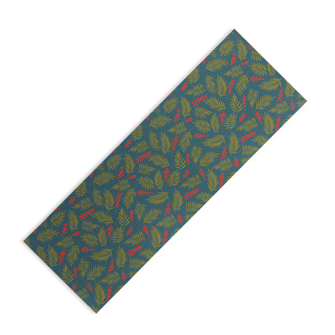 Emanuela Carratoni Festive Mistletoe Yoga Mat