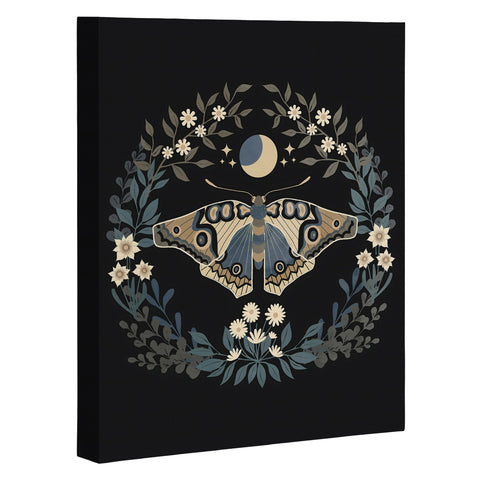 Emanuela Carratoni Floral Moth Art Canvas