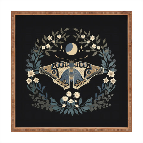 Emanuela Carratoni Floral Moth Square Tray