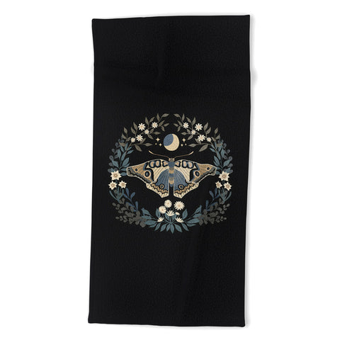Emanuela Carratoni Floral Moth Beach Towel