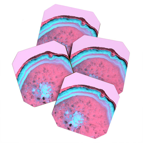Emanuela Carratoni Fluo Agate Coaster Set