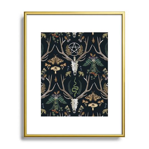 Emanuela Carratoni Full Moon Forest Metal Framed Art Print