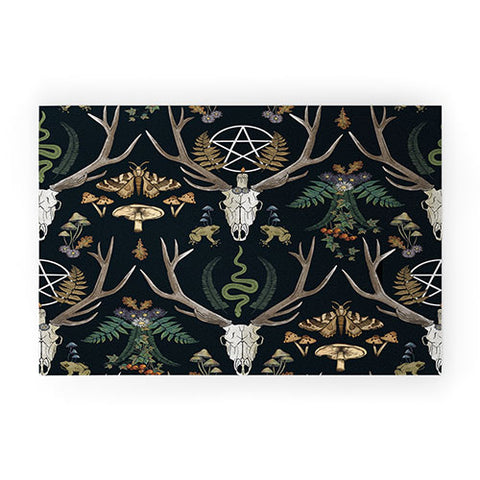 Emanuela Carratoni Full Moon Forest Welcome Mat