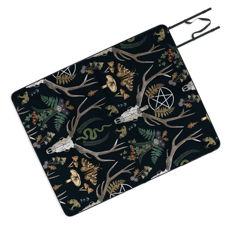 Emanuela Carratoni Full Moon Forest Picnic Blanket