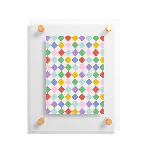 Emanuela Carratoni Funky Geometric Theme Floating Acrylic Print
