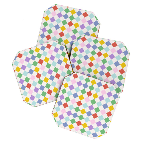 Emanuela Carratoni Funky Geometric Theme Coaster Set