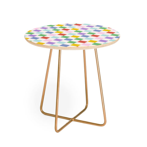 Emanuela Carratoni Funky Geometric Theme Round Side Table
