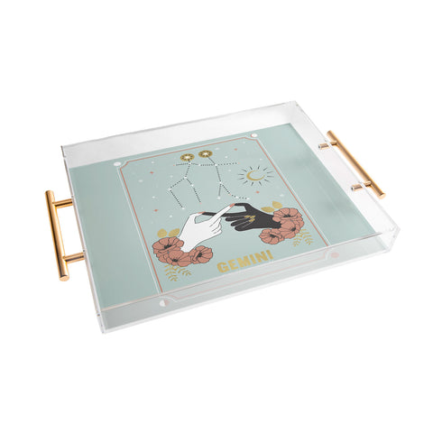 Emanuela Carratoni Gemini Zodiac Series Acrylic Tray