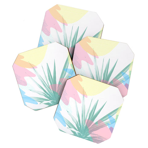Emanuela Carratoni Geometric Palm Coaster Set