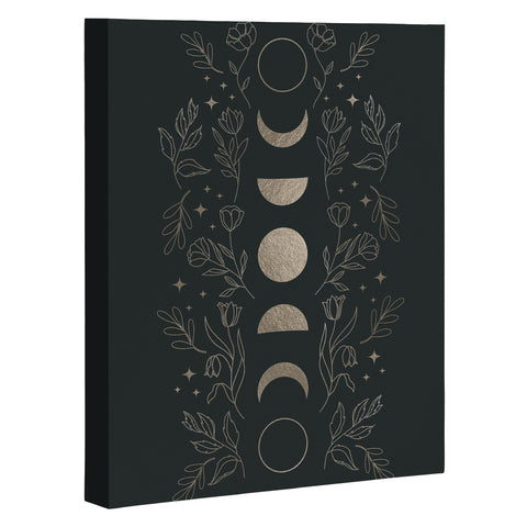 Emanuela Carratoni Gold Moon Phases Art Canvas
