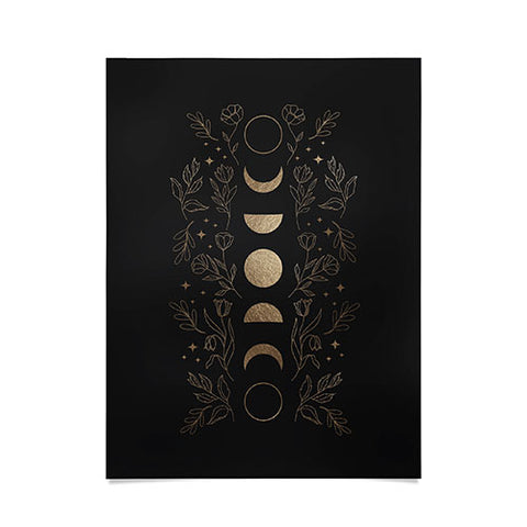 Emanuela Carratoni Gold Moon Phases Poster