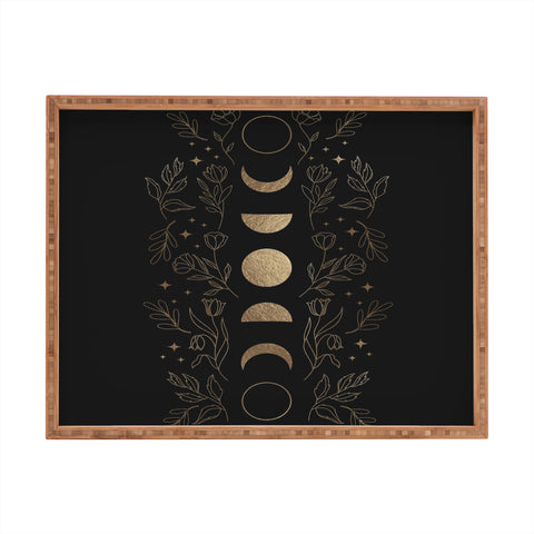 Emanuela Carratoni Gold Moon Phases Rectangular Tray