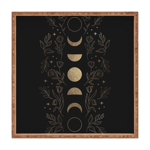 Emanuela Carratoni Gold Moon Phases Square Tray