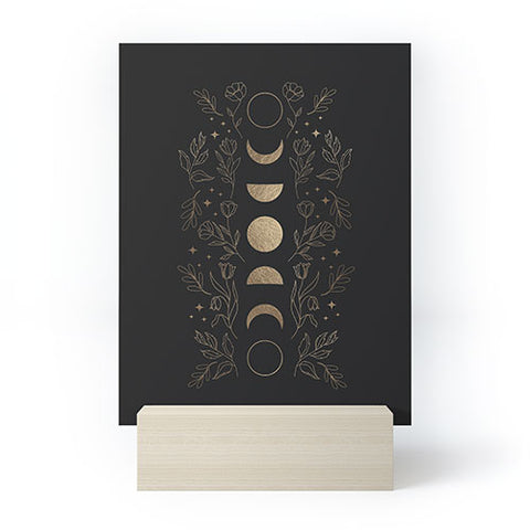 Emanuela Carratoni Gold Moon Phases Mini Art Print