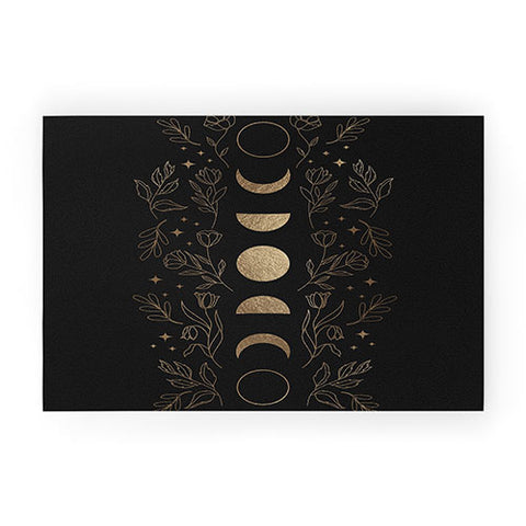 Emanuela Carratoni Gold Moon Phases Welcome Mat