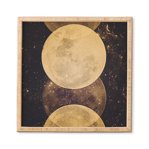 Emanuela Carratoni Golden Moon Phases Framed Wall Art
