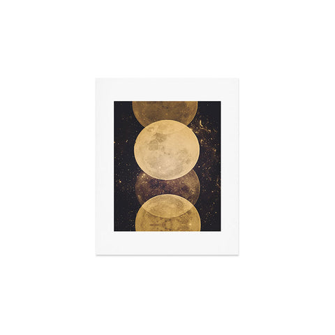 Emanuela Carratoni Golden Moon Phases Art Print