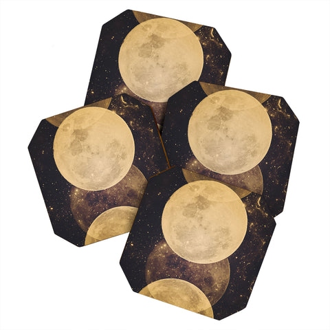 Emanuela Carratoni Golden Moon Phases Coaster Set