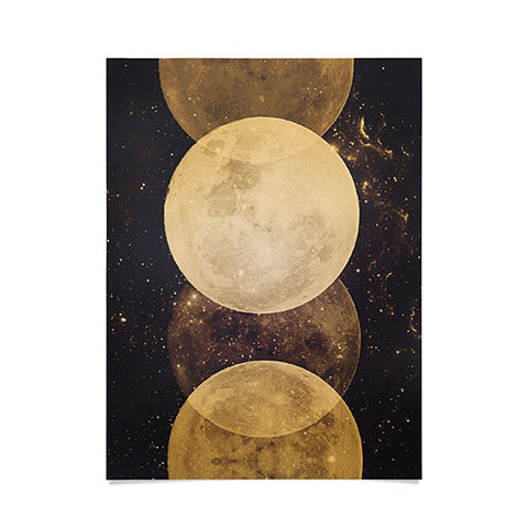 Emanuela Carratoni Golden Moon Phases Poster