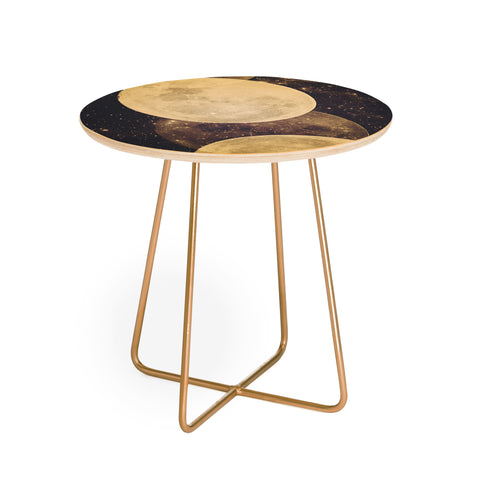 Emanuela Carratoni Golden Moon Phases Round Side Table
