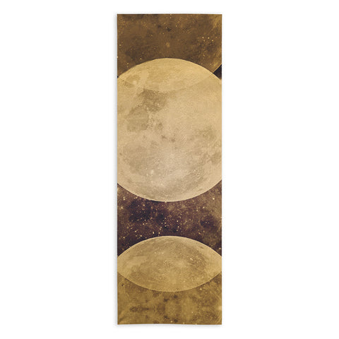 Emanuela Carratoni Golden Moon Phases Yoga Towel