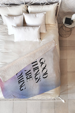 Emanuela Carratoni Good Things Fleece Throw Blanket