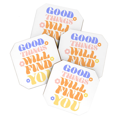 Emanuela Carratoni Good Things will Find You Coaster Set
