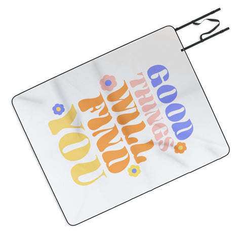 Emanuela Carratoni Good Things will Find You Picnic Blanket