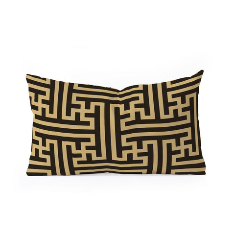 Emanuela Carratoni Greek Geometry Oblong Throw Pillow