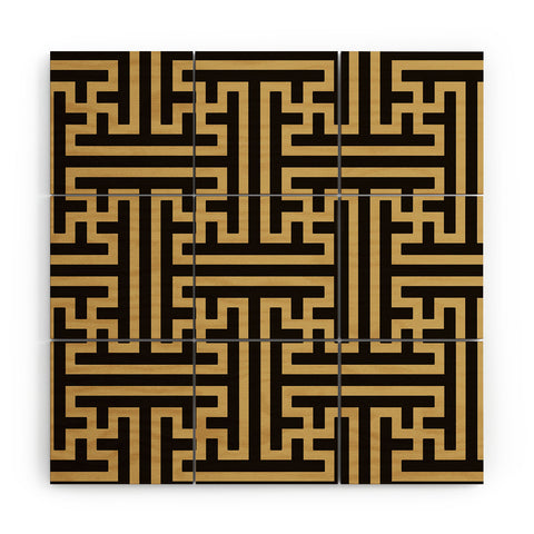 Emanuela Carratoni Greek Geometry Wood Wall Mural