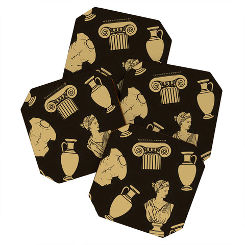 Emanuela Carratoni Greek Theme Coaster Set