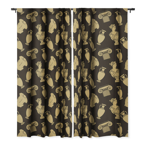 Emanuela Carratoni Greek Theme Blackout Window Curtain