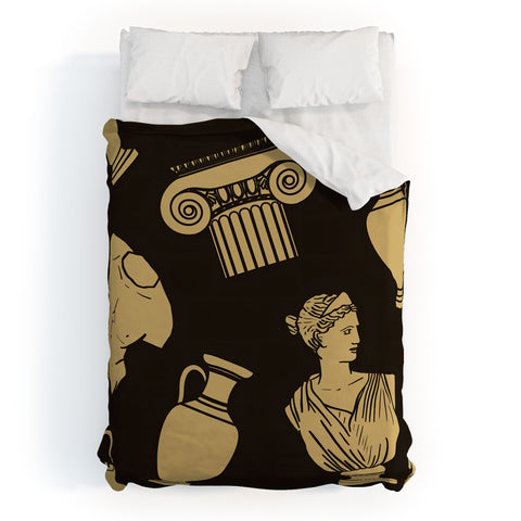 Emanuela Carratoni Greek Theme Duvet Cover