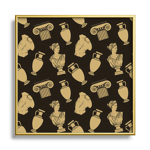 Emanuela Carratoni Greek Theme Square Metal Framed Art Print