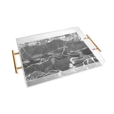 Emanuela Carratoni Grey Marble Acrylic Tray