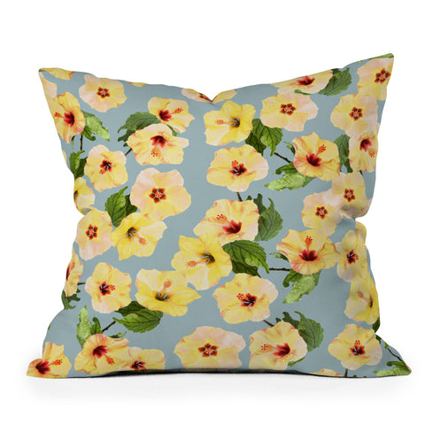 Emanuela Carratoni Hawaiian Style Outdoor Throw Pillow