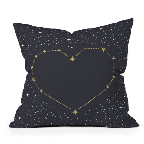 Emanuela Carratoni Heart Constellation Outdoor Throw Pillow