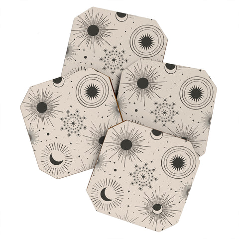 Emanuela Carratoni Holiday Moon and Sun Coaster Set