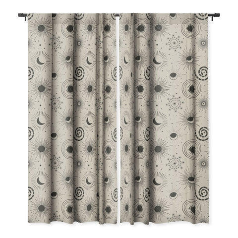 Emanuela Carratoni Holiday Moon and Sun Blackout Window Curtain