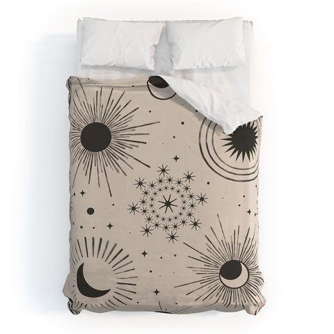 Emanuela Carratoni Holiday Moon and Sun Duvet Cover