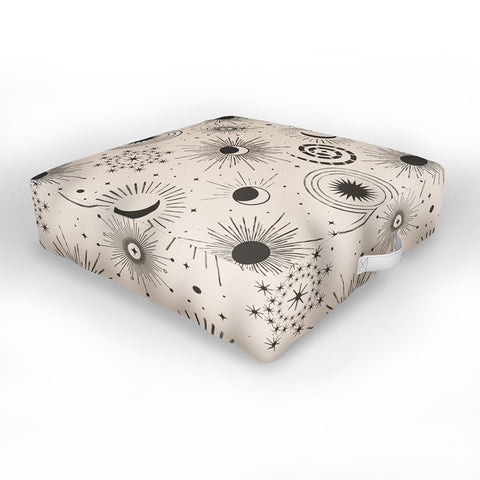 Emanuela Carratoni Holiday Moon and Sun Outdoor Floor Cushion