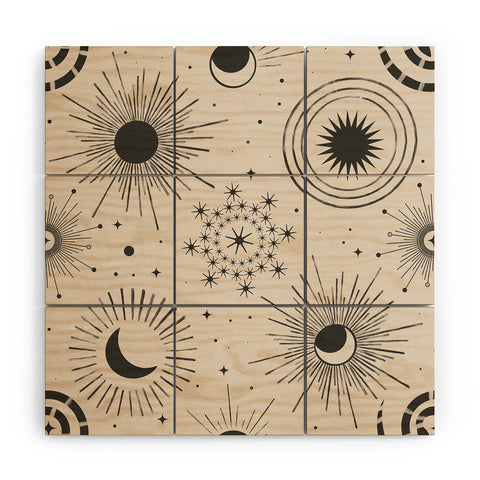 Emanuela Carratoni Holiday Moon and Sun Wood Wall Mural