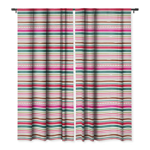 Emanuela Carratoni Holiday Painted Texture Blackout Window Curtain