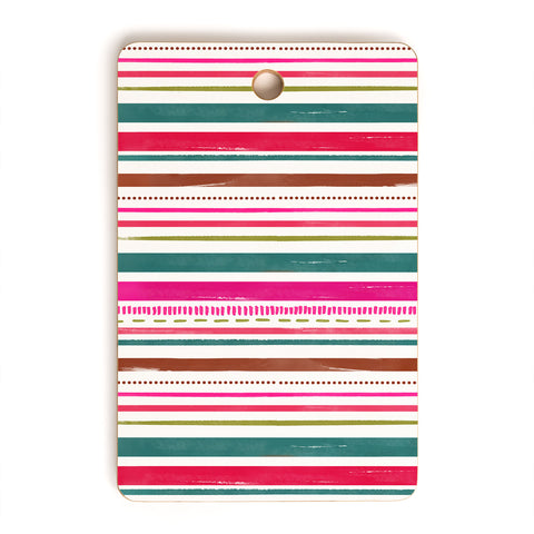 Emanuela Carratoni Holiday Painted Texture Cutting Board Rectangle