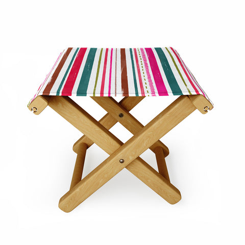Emanuela Carratoni Holiday Painted Texture Folding Stool