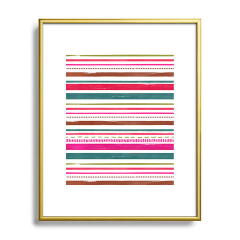 Emanuela Carratoni Holiday Painted Texture Metal Framed Art Print