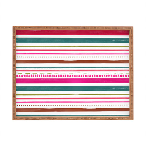 Emanuela Carratoni Holiday Painted Texture Rectangular Tray