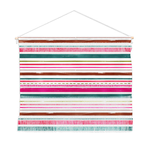 Emanuela Carratoni Holiday Painted Texture Wall Hanging Landscape