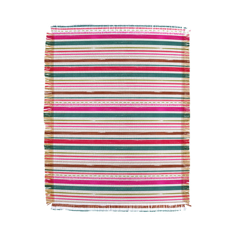 Emanuela Carratoni Holiday Painted Texture Throw Blanket