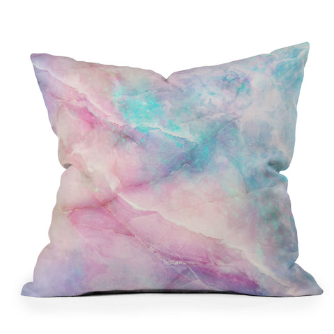 Emanuela Carratoni Iridescent Marble Outdoor Throw Pillow